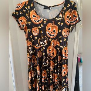 Cute Light Pumpkin Halloween Dress